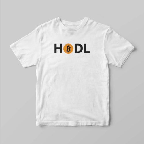 Bitcoin HODL póló S fehér